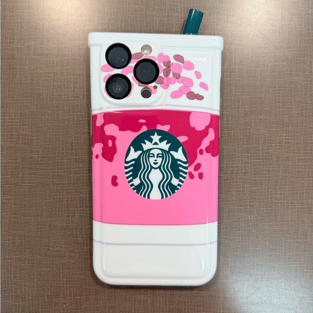 Starbucks Pink and White Phone Case